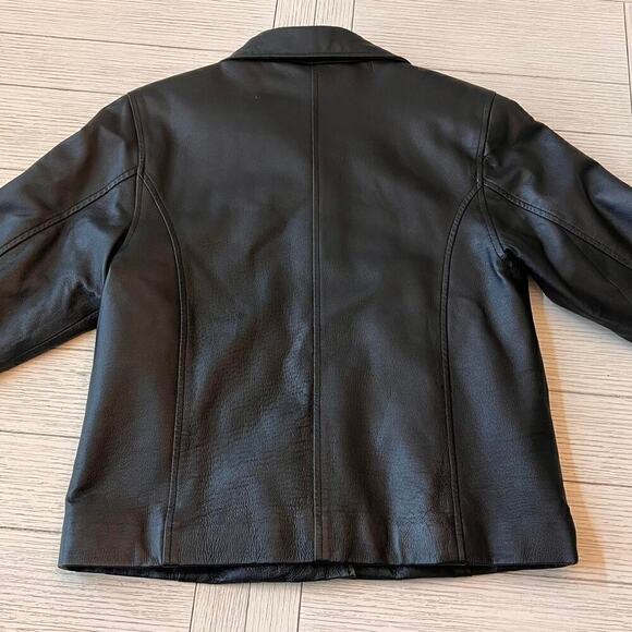 Kc collection womens leather lined‎ blazer. Button front w/ pockets. Sz M - Picture 8 of 8